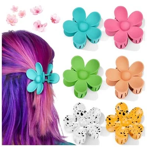 6 Pcs Flower Hair Claw Clips Matte Claw Clips Flower for Women Flower Clips f... - Picture 1 of 7