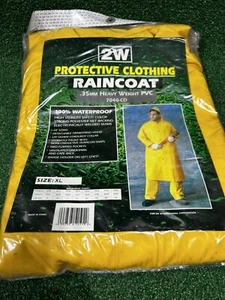 Neu 2W Schutzkleidung schwerer PVC Regenanzug gelb Größe XL - Bild 1 von 5