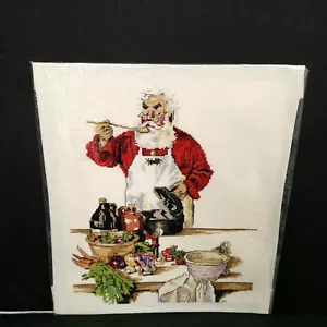 Completo rifinito punto croce Babbo Natale tempo libero cucina Natale - Foto 1 di 8