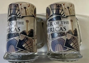  Tower Of Americas  glass mugs lot beer vintage 2  nice  - Picture 1 of 12