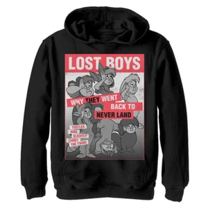 Disney Peter Pan Lost Boys Neverland Unisex Graphic Hoodie Black Size Small NEW - Picture 1 of 1
