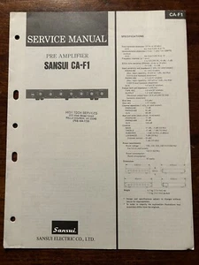 Preamplificador Preamplificador Sansui CA-F1 Manual de Servicio De Colección Original OEM - Imagen 1 de 4