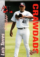2000 Multi-Ad Hickory Crawdads Update Luis Torres #27 Hickory Crawdads
