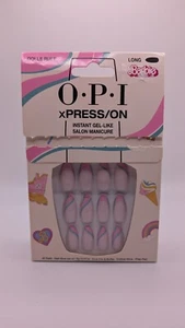 OPI Xpress/On Barbie Dolls Rule Long 30 Press-On Nails - New In Open Box - Picture 1 of 4