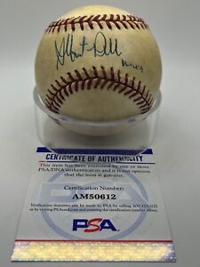 Albert Belle Indians White Sox Signed Autograph OMLB Baseball PSA DNA *12