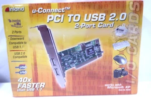Inland U-Connect PCI to USB 2.0 2-Port Card New Sealed - Picture 1 of 3