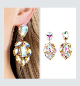 Paparazzi GALACTIC GO-GETTER Copper IRIDESCENT earrings - Picture 1 of 2