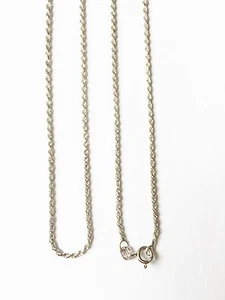 Collar enchapado en rodio de plata esterlina 925, cadena de cuerda italiana 1,5 mm-16, 18 in - Imagen 1 de 3