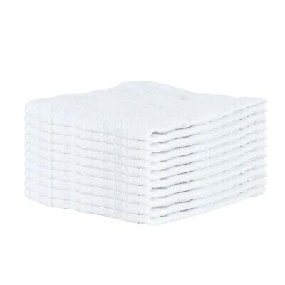 Pack Of 10 White Shop Towels - 12 X 14 Cleaning Rags For Homes Cars Auto Garage • 9.99$