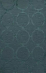 Blue Transitional Rings Loops Area Rug Circles DV14 - Picture 1 of 35