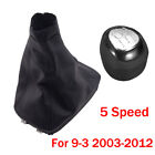 5 Speed Leather Gear Shift Knob Gaiter Boot Cover Fit for Saab 9-3 the 2003-2012