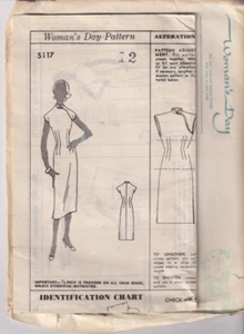 5117 WOMENS DAY c.1956 - Asian Style DRESS - Sz 12 B 32" - Picture 1 of 1