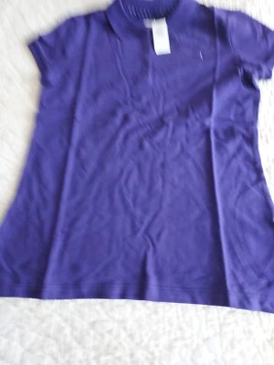 New Old Navy Purple (not blue) Size XL 14- 16 Uniform Polo NWT girls cap sleeve - Image 1 of 4