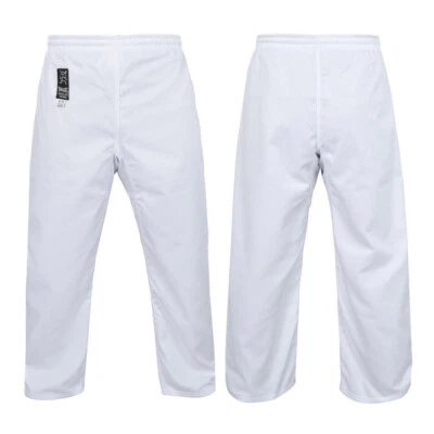 Pantalones de artes marciales Yamasaki Gi 10 oz - blancos - tallas para niños y adultos - Morgan Sports Foto 1 de 4