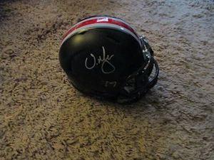 Mini Casco Negro Firmado Ohio State Buckeyes URBAN MEYER A PRUEBA - Imagen 1 de 4