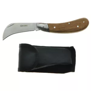 COLTELLO A RONCOLA PROFESSIONALE COLTELLINO POTATURA ORTO GIARDINO CON CUSTODIA - Foto 1 di 1