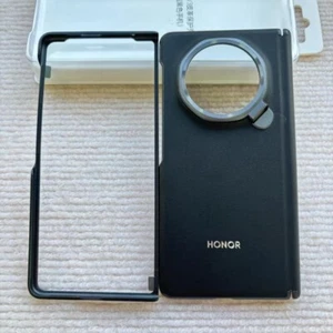 Étui arrière en cuir PU de luxe neuf avec protection axe béquille pour HONOR Magic V3 - Photo 1 sur 18