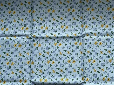 Moda Cottage Bleu in Aqua Butterfly Doodle Half Metre 100% Cotton Fabric - Image 1 of 4