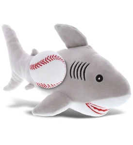 PLUSH BASEBALL - BABY SOFT PLUSH - GREY SHARK - Picture 1 of 6
