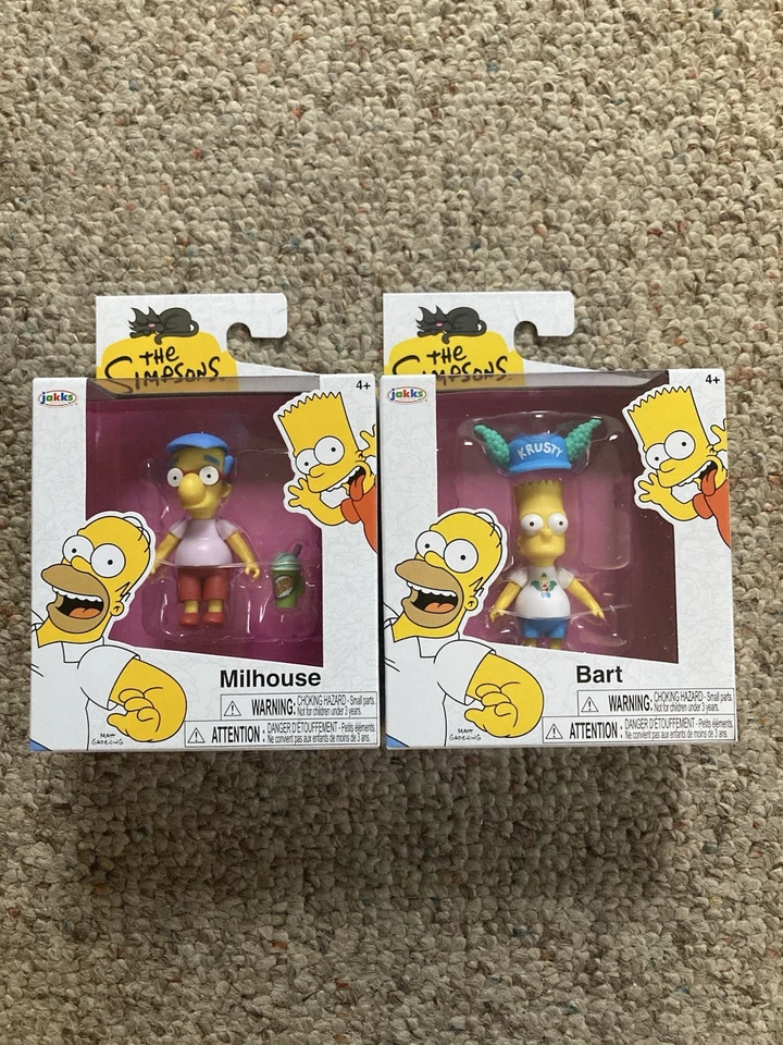 Lote Jakks Pacific Simpsons 2.5 Wave 3 Krusty Bart Milhouse Foto 1 de 1