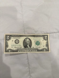 1976 D  Series 2 Dollar Bill with Low Serial Number - Picture 1 of 1