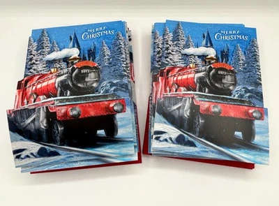 Hallmark Harry Potter Tarjetas de Navidad 3D 24 Tarjetas Pop-Up Hogwarts Tren Sobre Foto 1 de 4