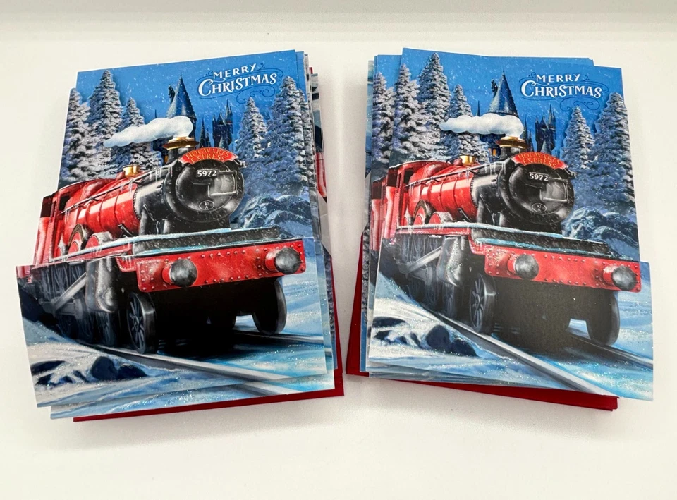 Hallmark哈利波特圣诞卡3D 24张弹出式霍格沃茨火车信封 — 第 1/4 张图片