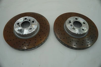 Juego 2 rotores de freno de disco delanteros izquierdo derecho 34116858623 OEM BMW i8 2014-20 Foto 1 de 4