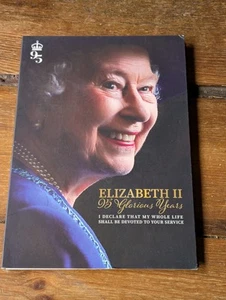 Elizabeth II 95 Glorious Years 4 X Gold Plated Medal / Coin Set Collection - Picture 1 of 3