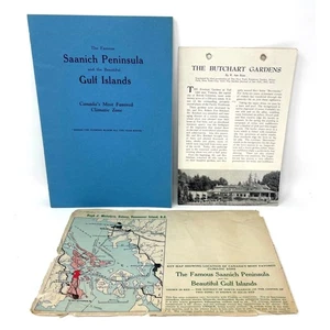 Saanich Peninsula Gulf Islands, 1934 Canada History Booklet, Photos, Maps, Guide - Picture 1 of 4