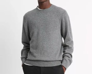 Vince Sweater Mens XL Gray Raglan Sleeve Crew Neck Long Sleeve Wool Cashmere - Picture 1 of 10