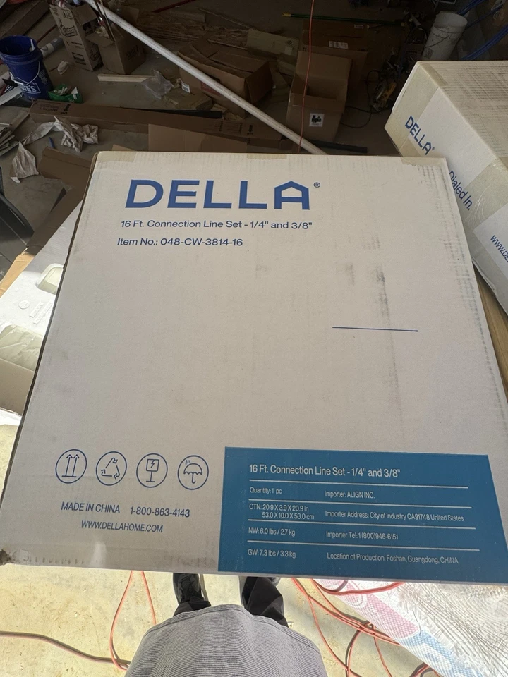 Della Mini Split Line Set 1/4"x3/8" 16 foot - Image 1 of 1