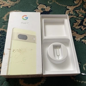 Google Pixel 7 empty box - Lemongrass 128 GB with sim pin FAST DISAPTCH - Zdjęcie 1 z 6
