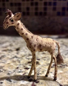 Wagner Kunstlerschutz Handwork Flocked Giraffe Animal Figure West Germany - Picture 1 of 7