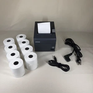 Epson TM-T20 Thermal Receipt Printer USB Ethernet M249A Starter Bundle 3” Paper - Picture 1 of 11