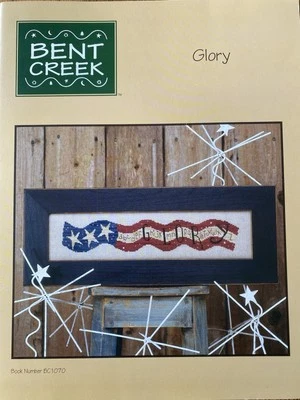 Bent Creek GLORY Counted Cross Stitch Pattern American Flag USA Patriotic 4th  - Image 1 of 2