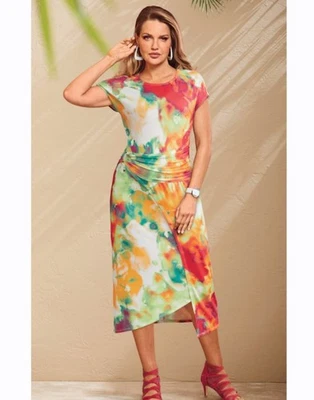 Vestido envolvente sintético talla XL terciopelo medianoche multi cena fecha iglesia fiesta shirlene Foto 1 de 4