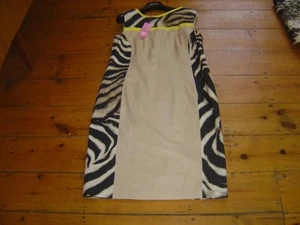 Basler Size 18 Dress Beige Animal Print New - Picture 1 of 3