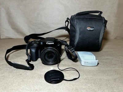 佳能 PowerShot SX520 HS 1600 万像素 数码相机 黑色 高清 42 倍变焦 带 SD 卡 — 第 1/4 张图片