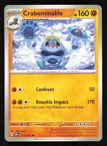 Crabominable 115/197 Regular Near Mint Pokemon TCG S&V Obsidian Flames OBF - Picture 1 of 1