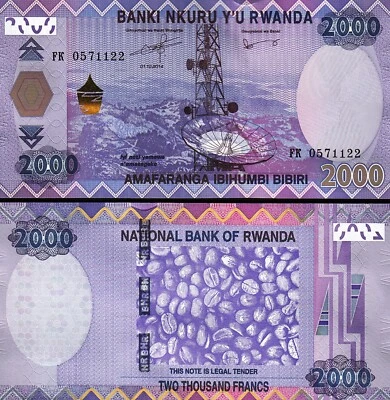 Rwanda 2000 Francs 2014, UNC, P-40 - Image 1 of 3