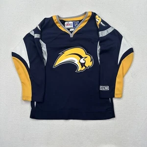 Buffalo Sabres CCM Slug Logo Jersey Size Youth L / XL Blue - Picture 1 of 9