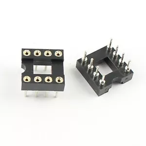 5Pcs 2.54mm Pitch 8 Pin DIP Round Pin Solder IC Socket Adaptor Narrow - Picture 1 of 5