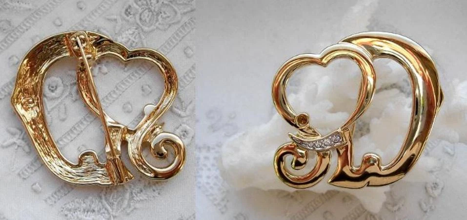 GOLDENER ANHÄNGER - BROSCHE - ELEFANT - KRISTALL - PIERRE LANG - Bild 1 von 1