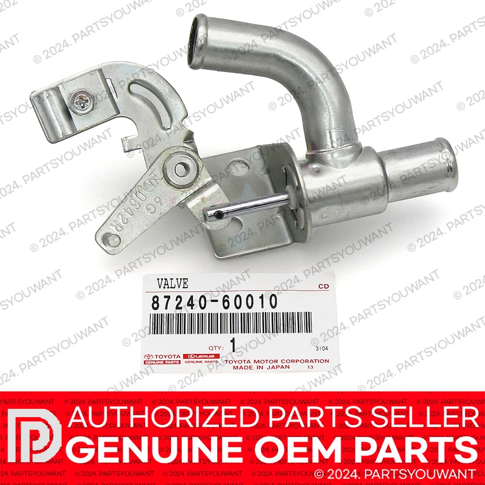 Válvula de control de agua calentador OEM 87240-60010 ORIGINAL Toyota 73-84 Land Cruiser Foto 1 de 4