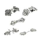 5 Pieces Sweater Brooch Clip Feather Rose Retro Clip Alloy Sweater Clips for
