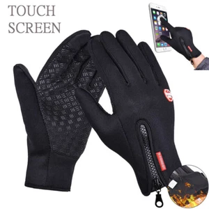 Men Women Winter Thermal Windproof Waterproof Gloves Touch Screen Warm Mittens - Picture 1 of 24