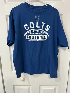 Vintage Reebok Indianapolis Colts T-Shirt Short Sleeve L Blue- Gently Used - Picture 1 of 2