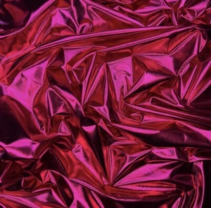 Shiny JERSEY FOIL Fabric Stretchy Spandex Metallic Costume Dress Bridal 58" Wide - Picture 1 of 1
