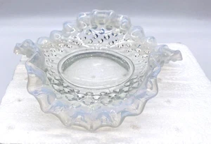 Fenton Glas Französisch Opalisierend Schuhnagel Doppel Crimp Vintage 6" Bon Bon 1939-1964 - Bild 1 von 13